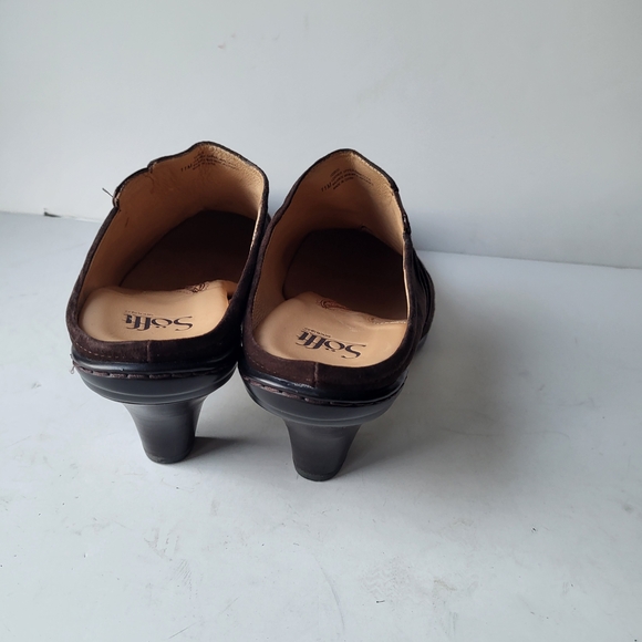 Sofft Brown Suede Mules - Picture 3 of 4